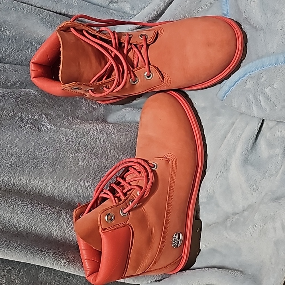 Timberland orange/peach boots